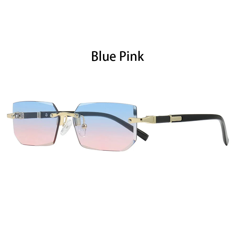 Luxury Rimless Rectangle Sunglasses