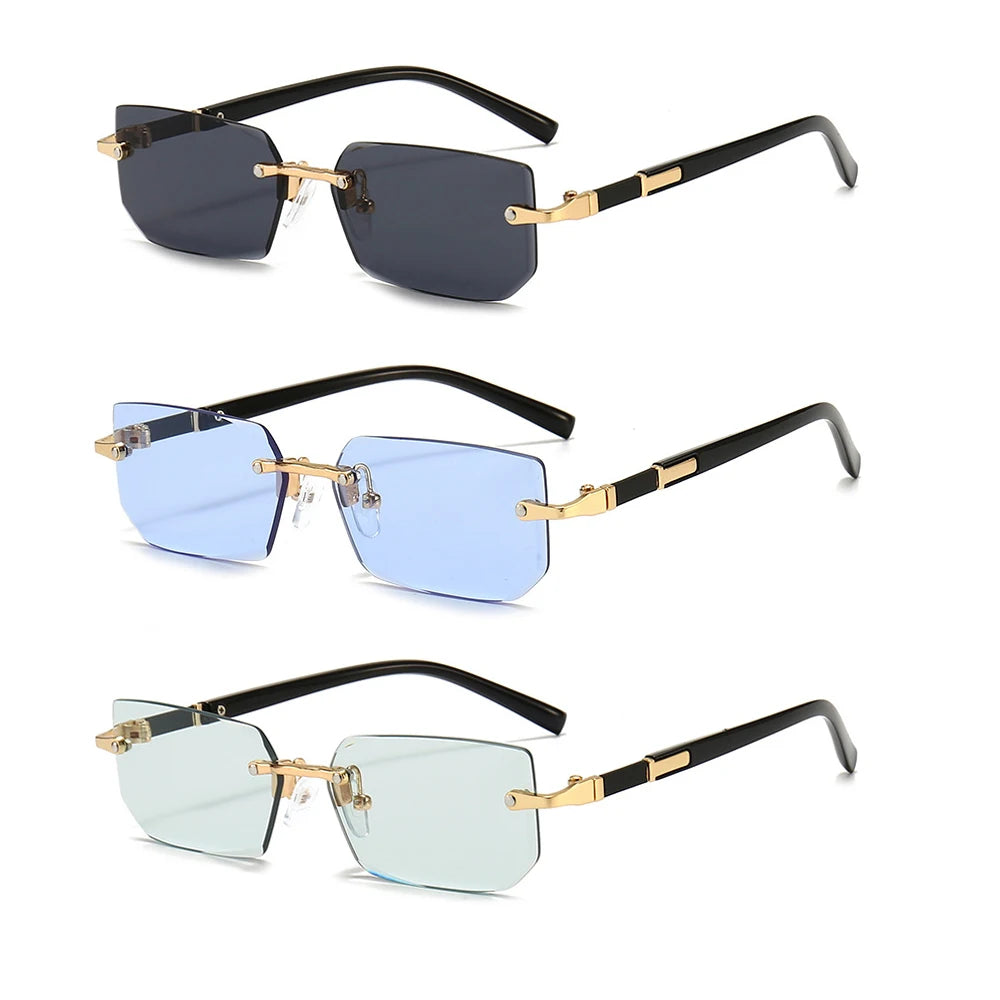 Rimless Rectangle Sunglasses