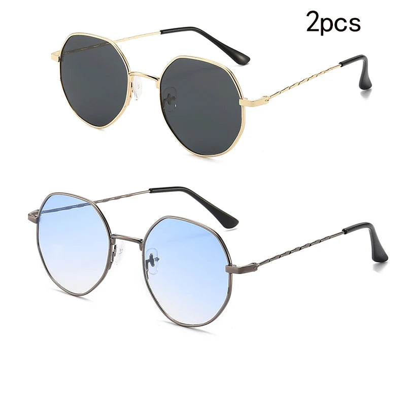 Polygon Metal Vintage Sunglasses
