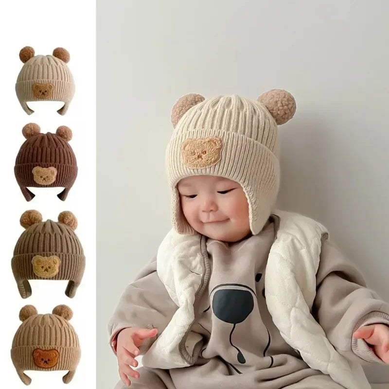 Cute Bear Knit Baby Winter Hat