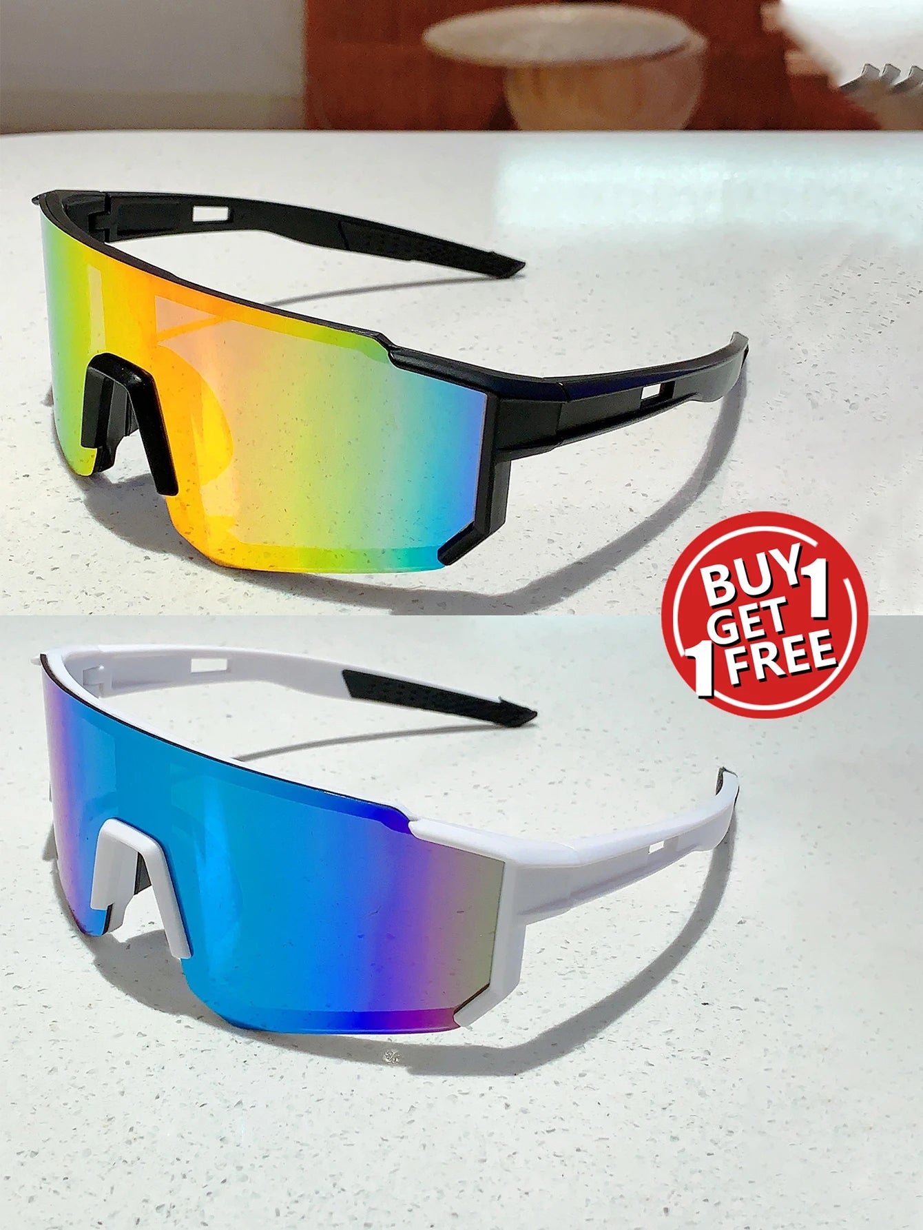 Trendy Oversized Sports Sunglasses