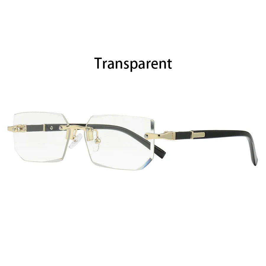 Luxury Rimless Rectangle Sunglasses