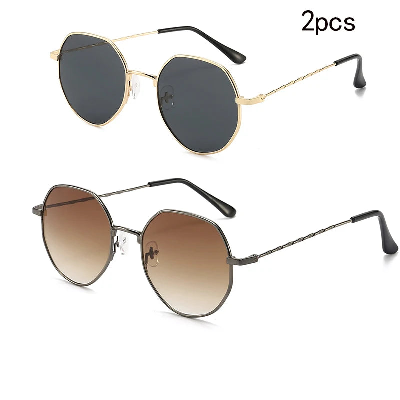 Polygon Metal Vintage Sunglasses