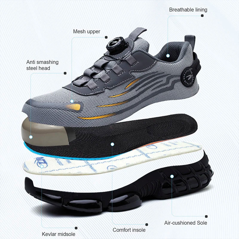 Rotary Buckle Safety Work Shoes