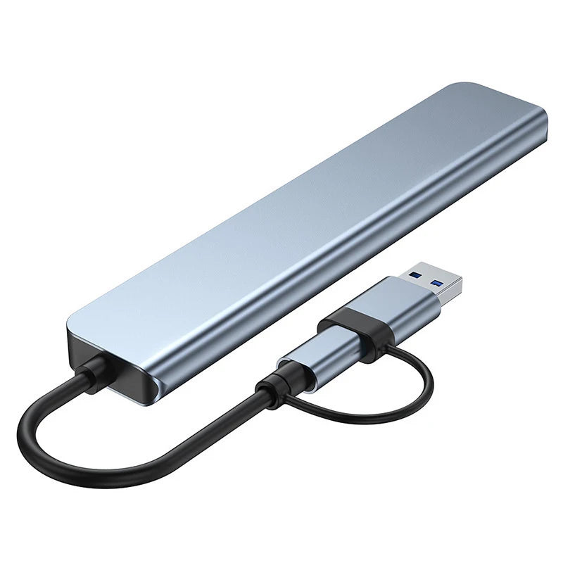 8-in-2 USB & Type-C Hub Adapter