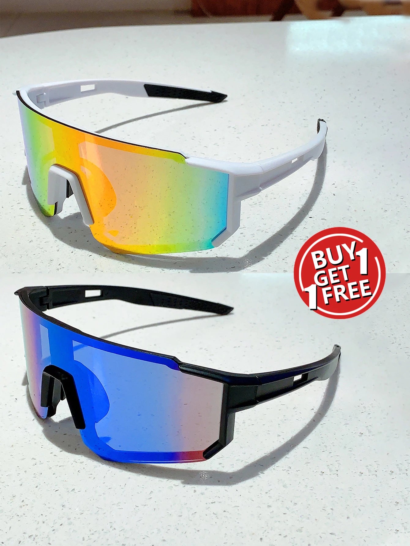 Trendy Oversized Sports Sunglasses
