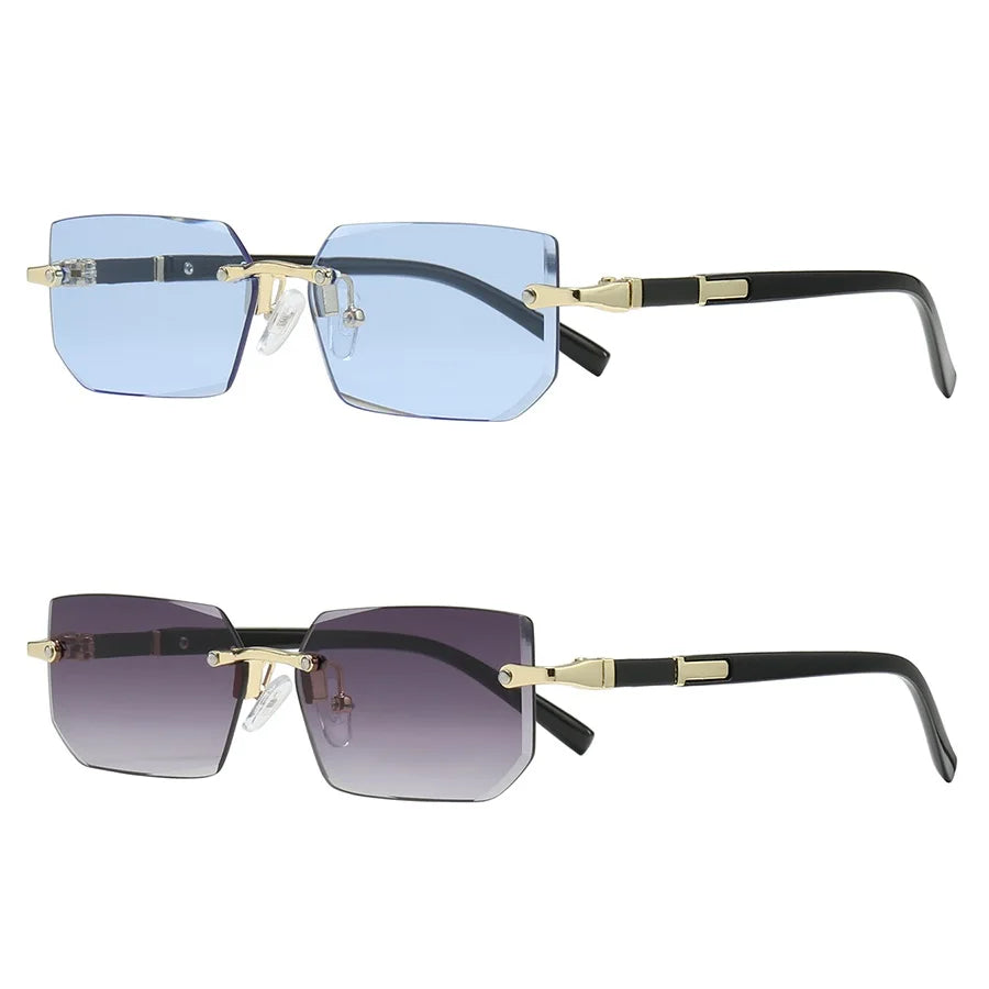 Luxury Rimless Rectangle Sunglasses