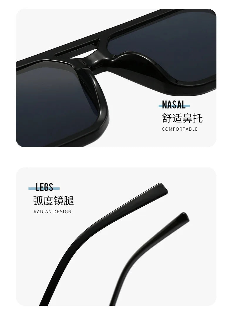 Vintage Oversized Square Sunglasses