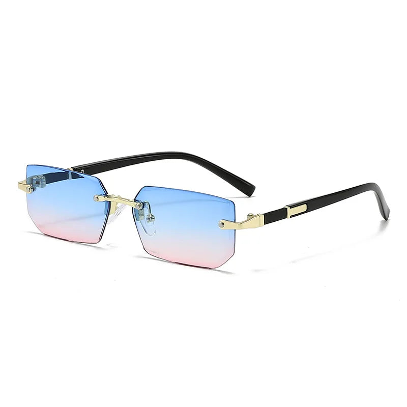 Rimless Rectangle Sunglasses