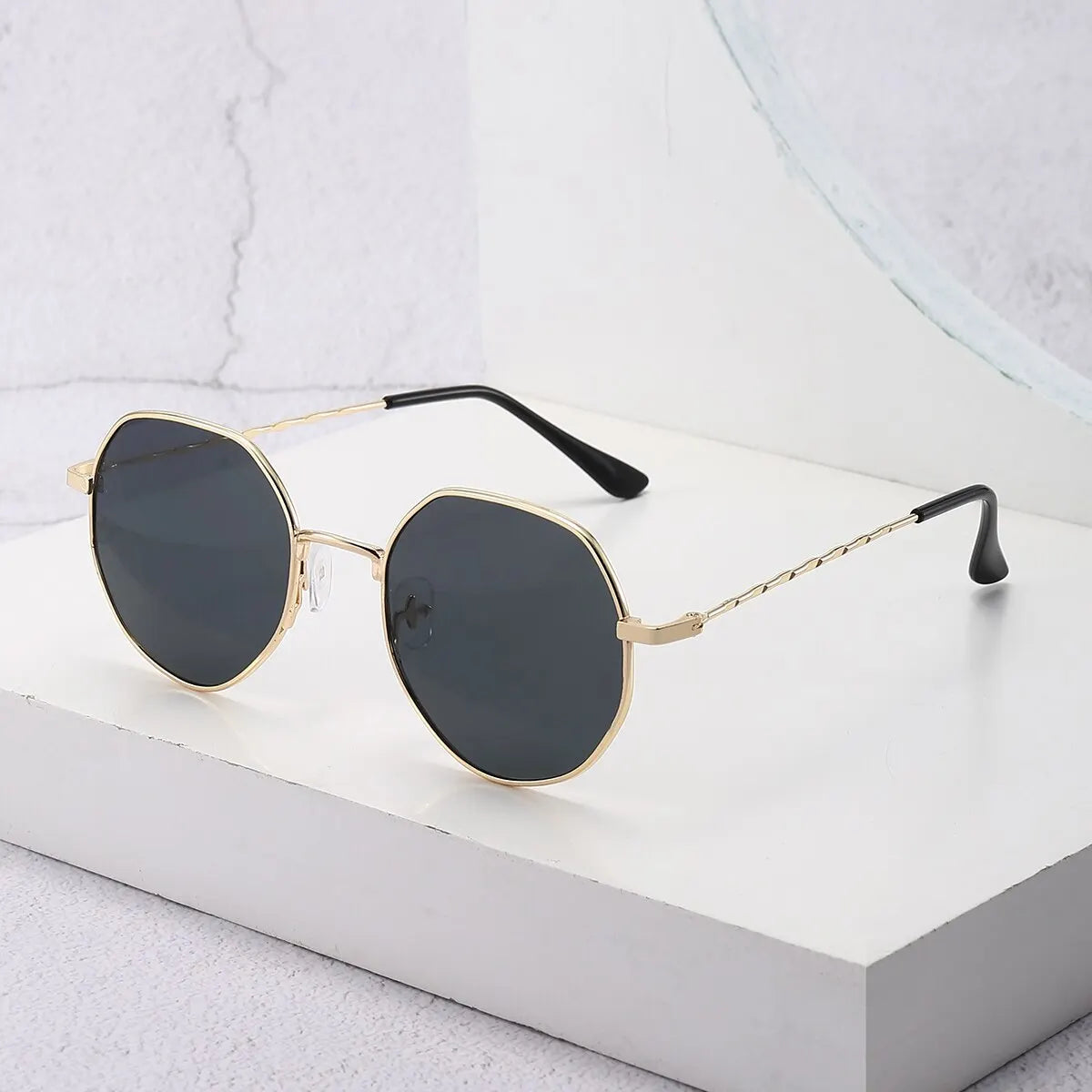 Polygon Metal Vintage Sunglasses