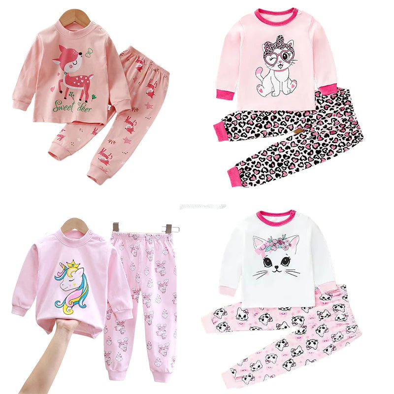 Baby Girls Cartoon Pajama Set