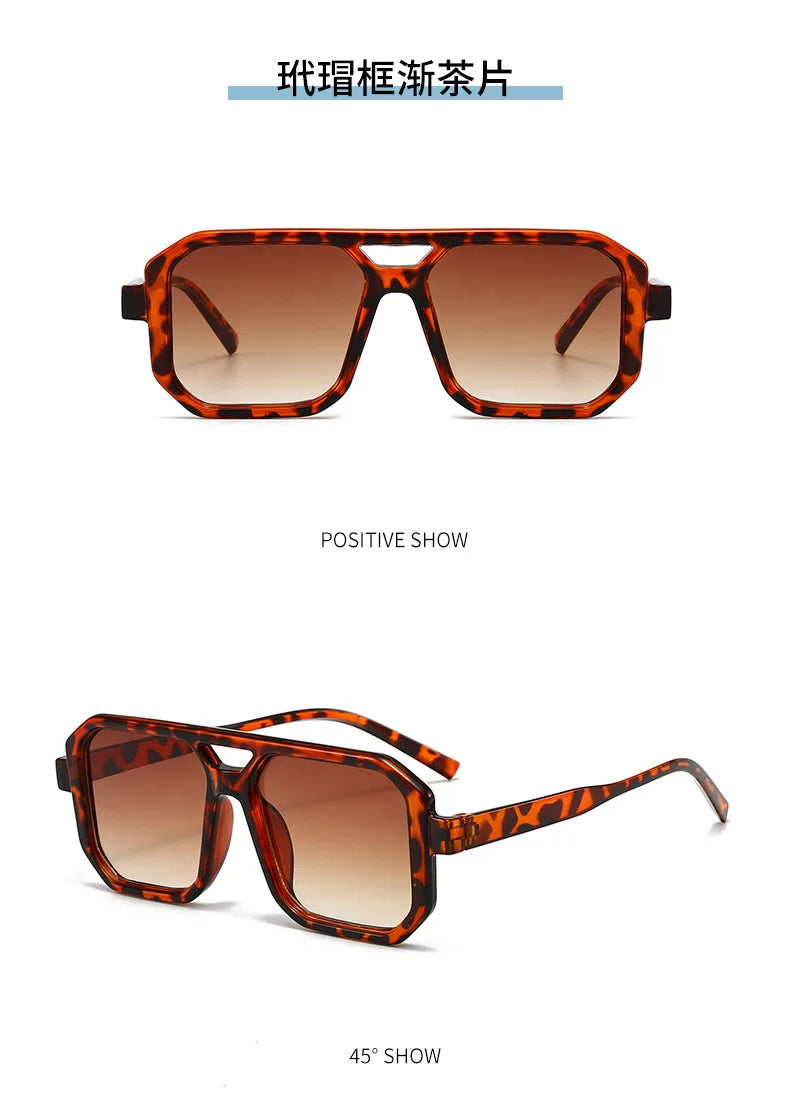 Vintage Oversized Square Sunglasses