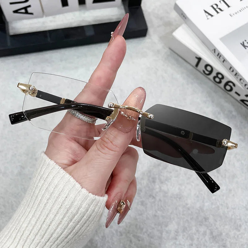 Rimless Rectangle Sunglasses