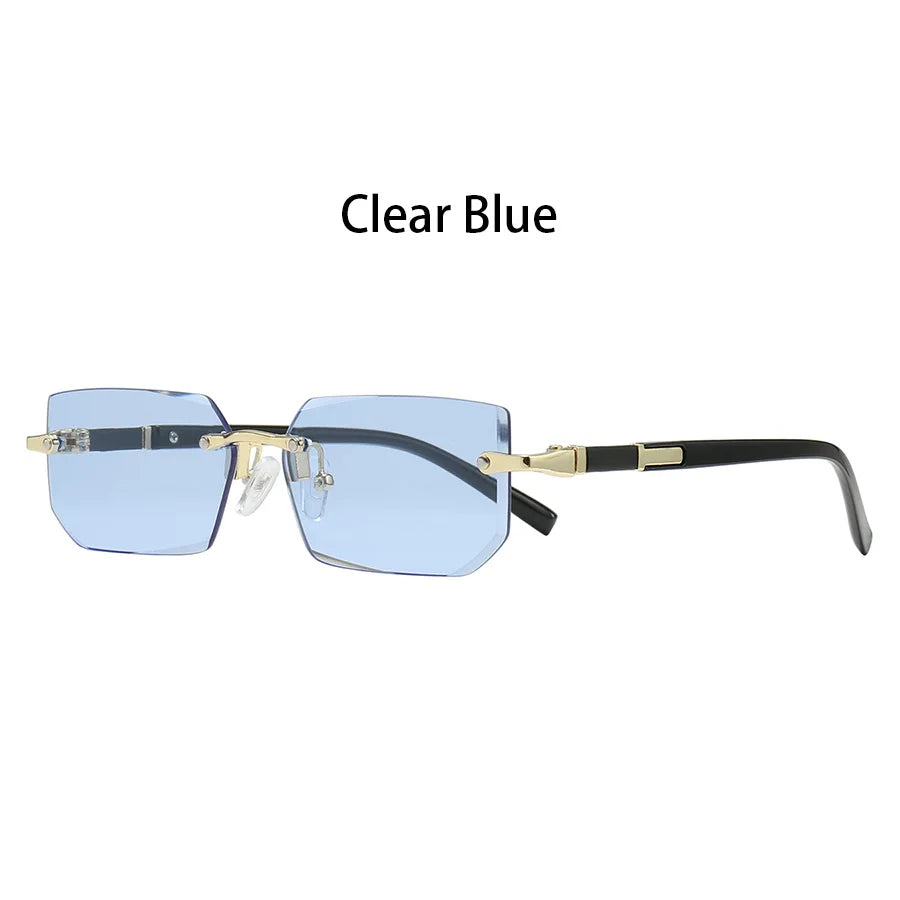 Luxury Rimless Rectangle Sunglasses