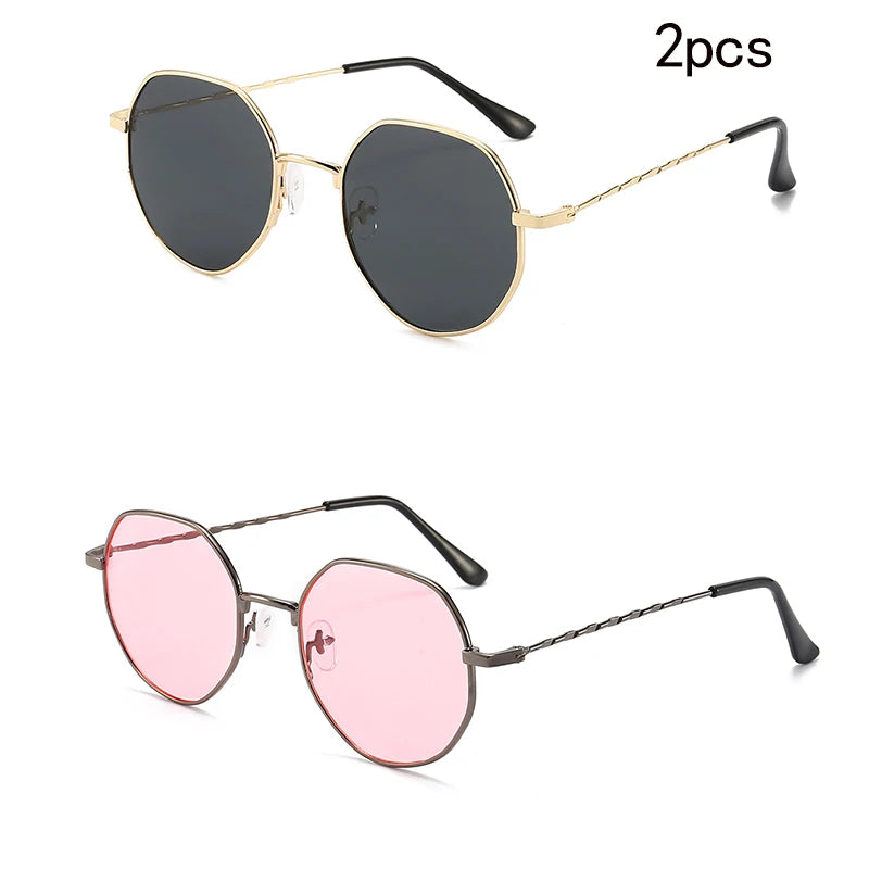 Polygon Metal Vintage Sunglasses
