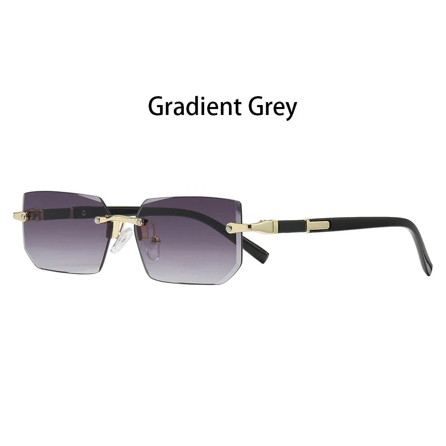 Luxury Rimless Rectangle Sunglasses