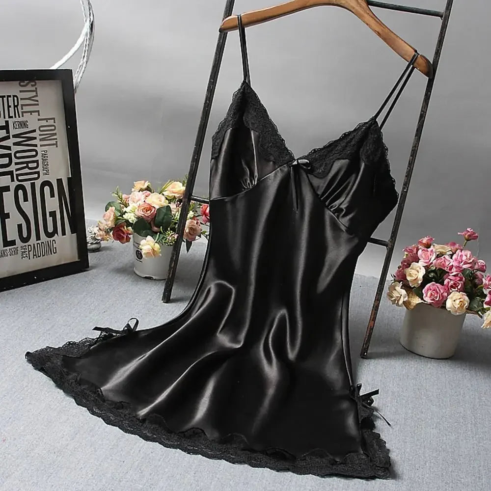 Sexy Lace Silk Nightdress