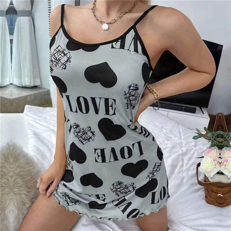 Sexy Summer Print Pajama Dress