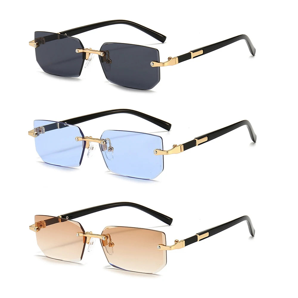 Rimless Rectangle Sunglasses