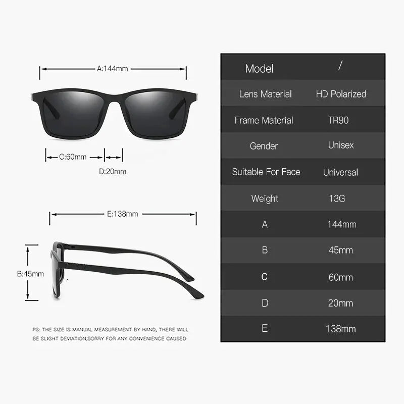 Luxury Polarized Square Sunglasses