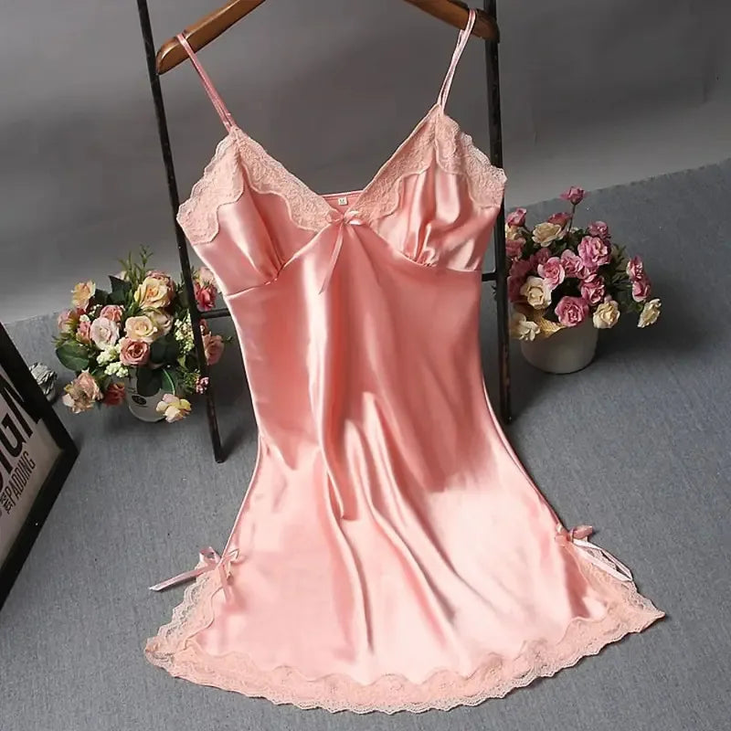 Sexy Lace Silk Nightdress