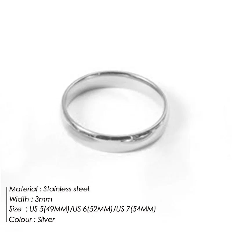 Classic Style Rings for Stacking Stainless Steel Rings For Woman For Gift Jewelry