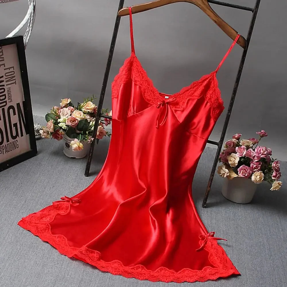 Sexy Lace Silk Nightdress