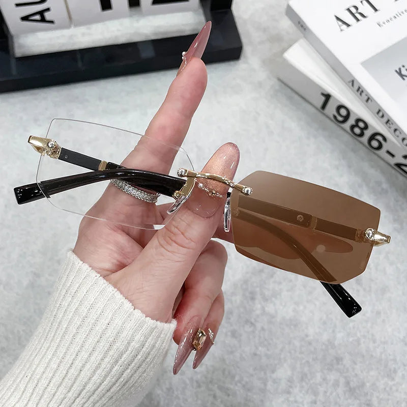 Rimless Rectangle Sunglasses
