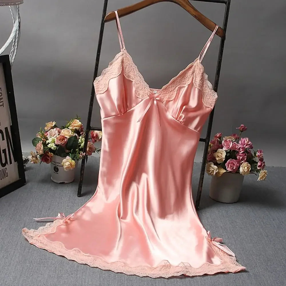 Sexy Lace Silk Nightdress