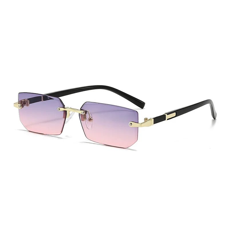 Rimless Rectangle Sunglasses