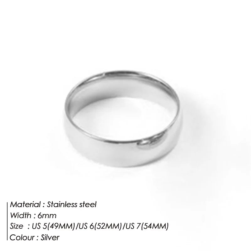 Classic Style Rings for Stacking Stainless Steel Rings For Woman For Gift Jewelry