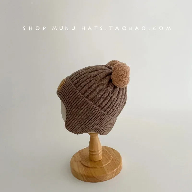 Cute Bear Knit Baby Winter Hat