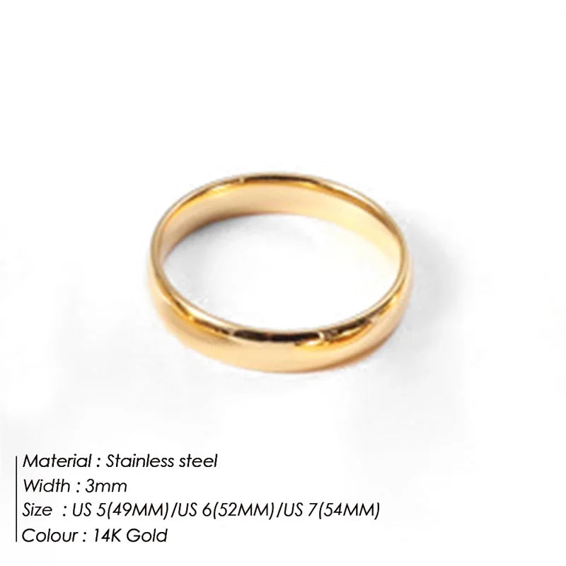 Classic Style Rings for Stacking Stainless Steel Rings For Woman For Gift Jewelry