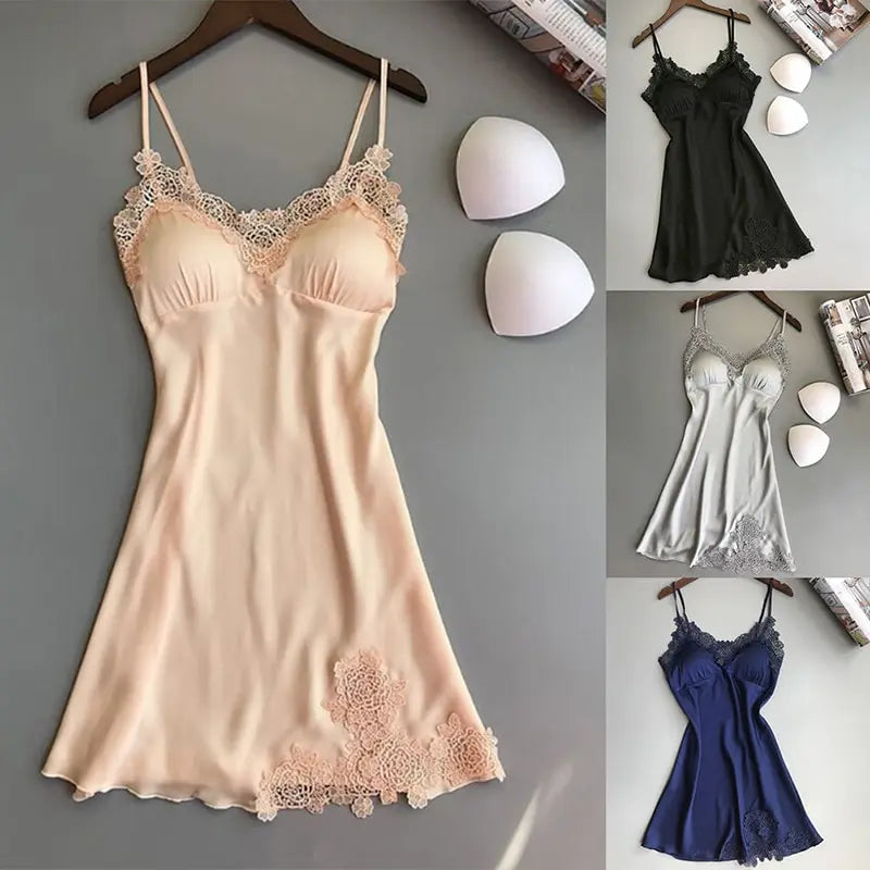 Sexy Silk Halter Nightdress