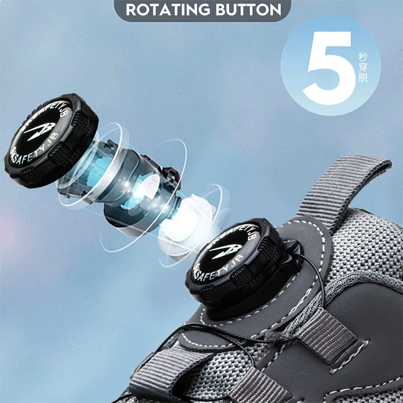 Rotary Buckle Safety Work Shoes