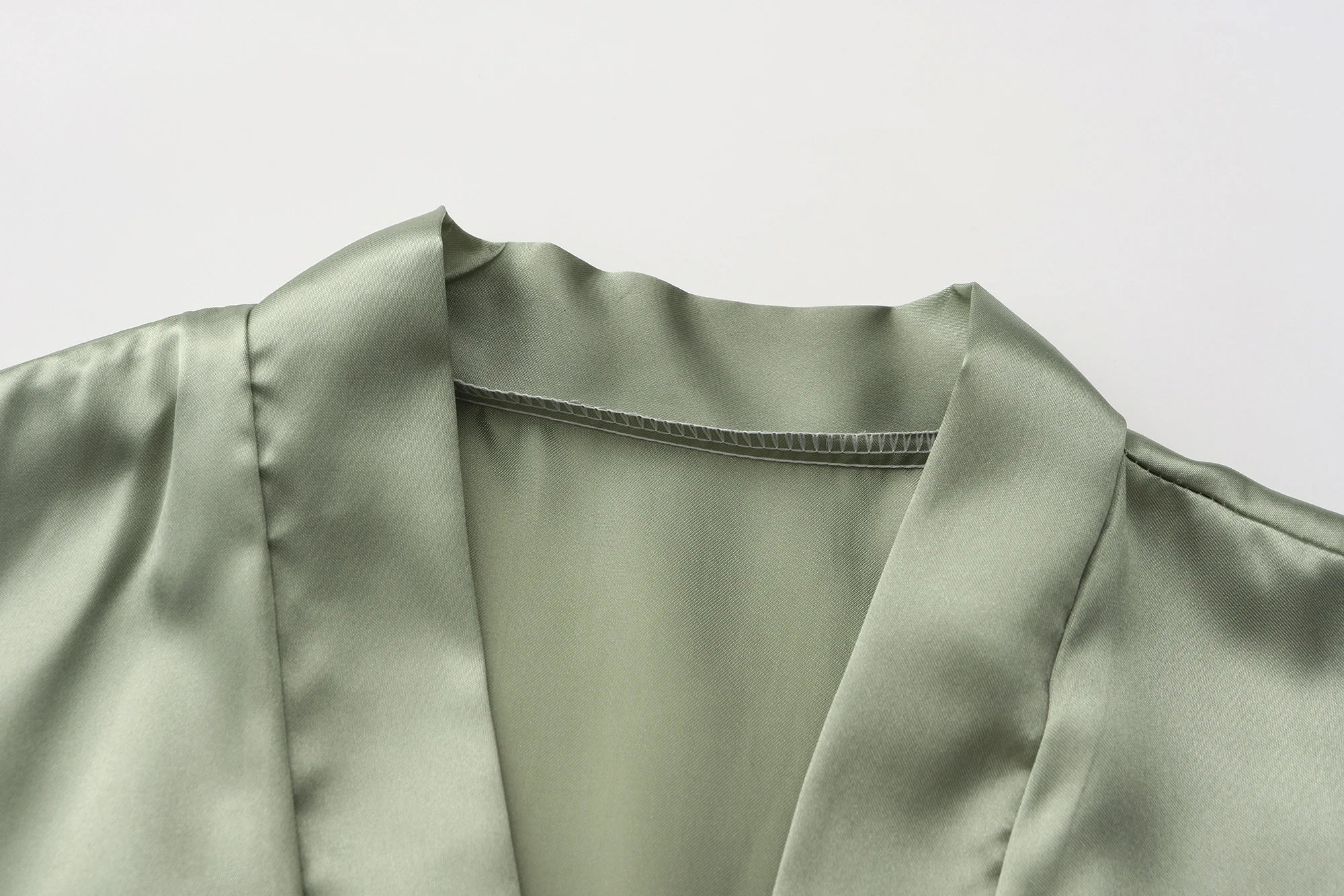 Bridesmaid Satin Robe – Grass Green