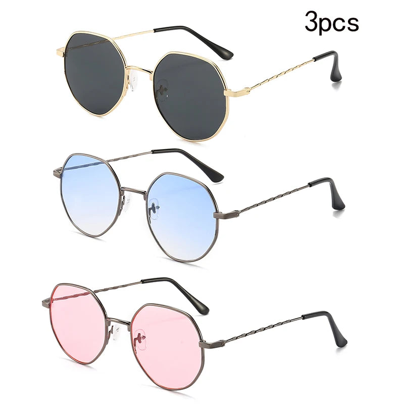 Polygon Metal Vintage Sunglasses