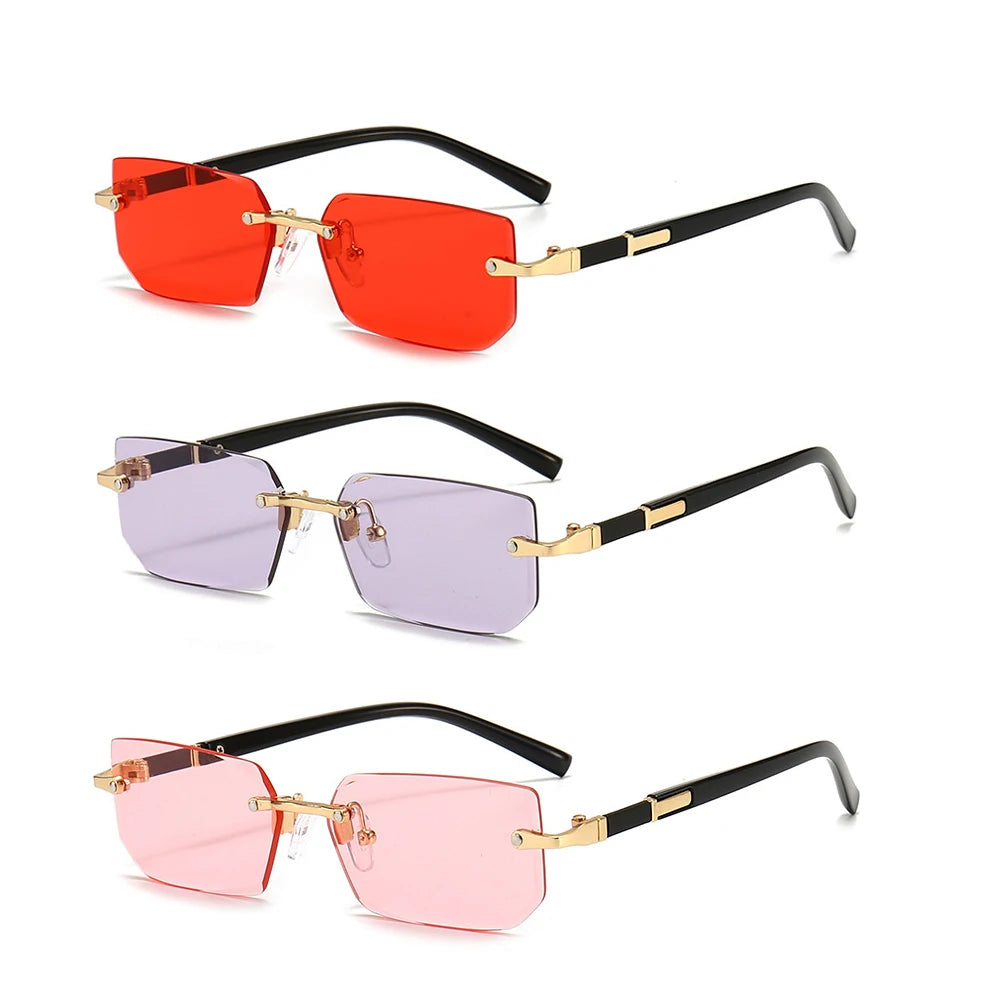 Rimless Rectangle Sunglasses