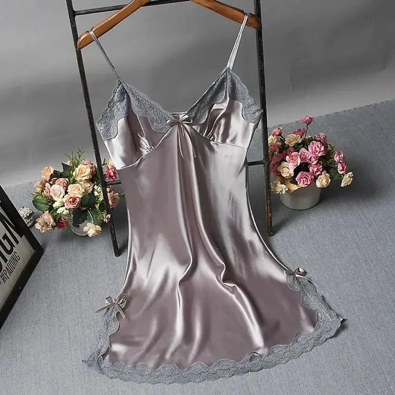 Sexy Lace Silk Nightdress