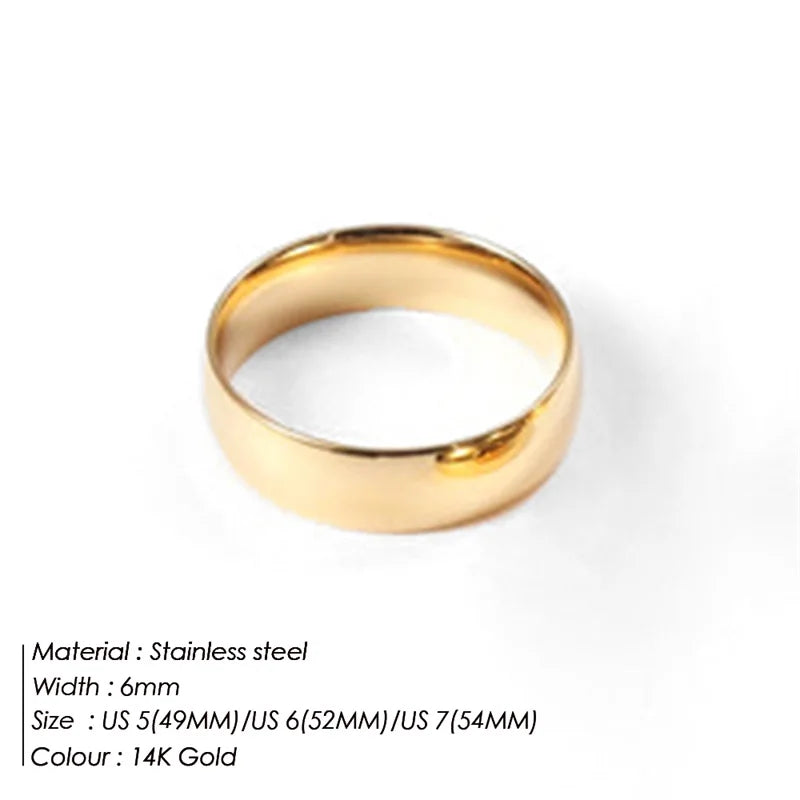 Classic Style Rings for Stacking Stainless Steel Rings For Woman For Gift Jewelry
