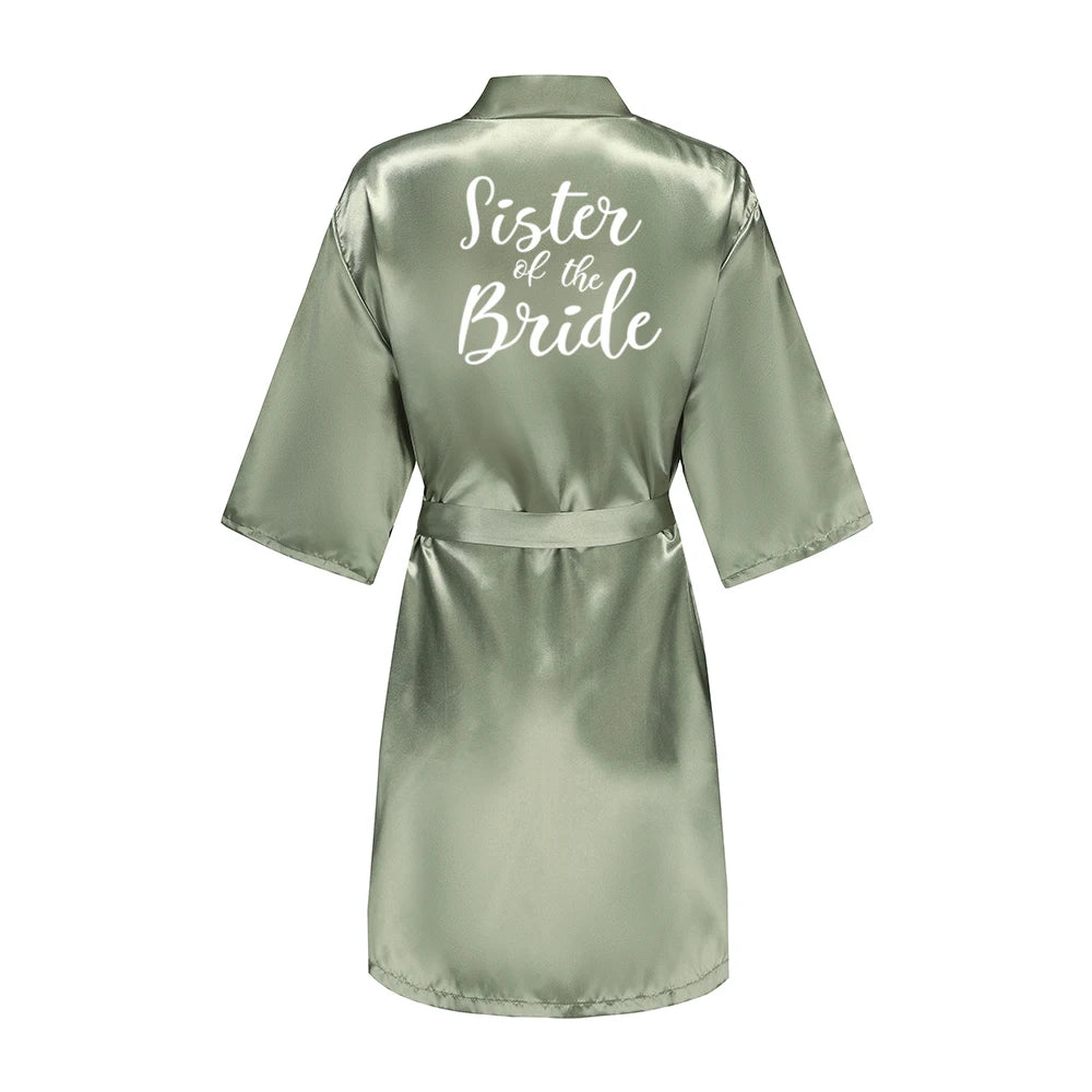 Bridesmaid Satin Robe – Grass Green