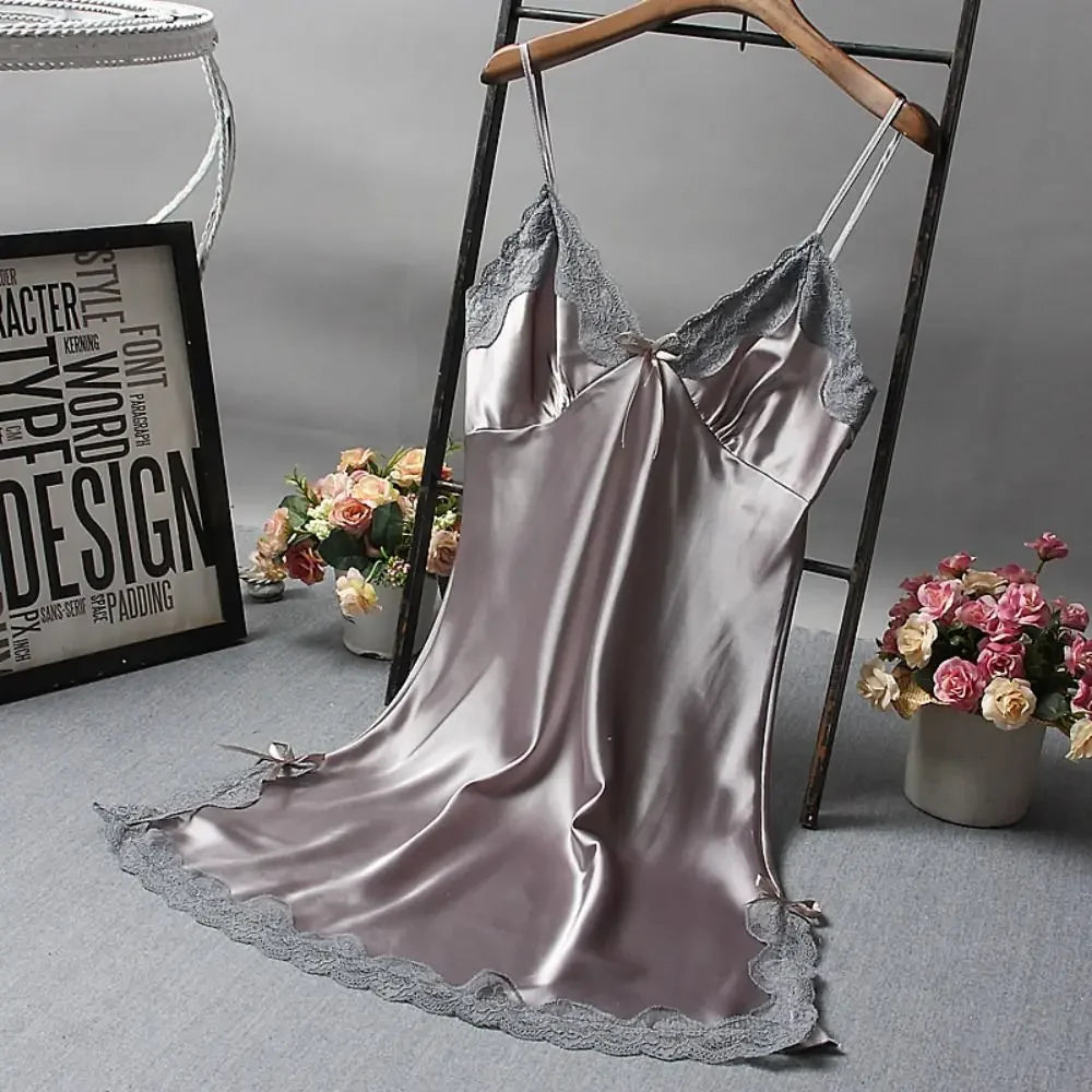 Sexy Lace Silk Nightdress