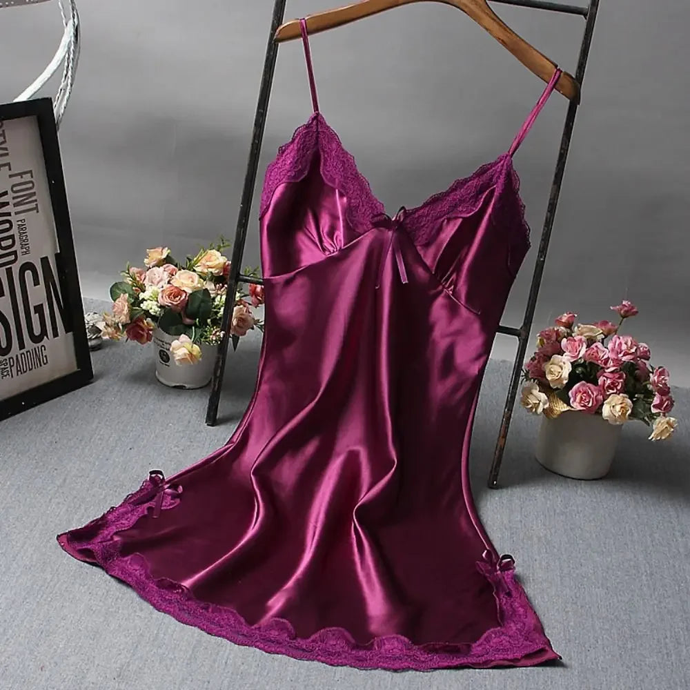 Sexy Lace Silk Nightdress