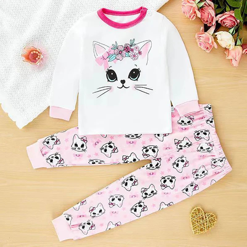 Baby Girls Cartoon Pajama Set