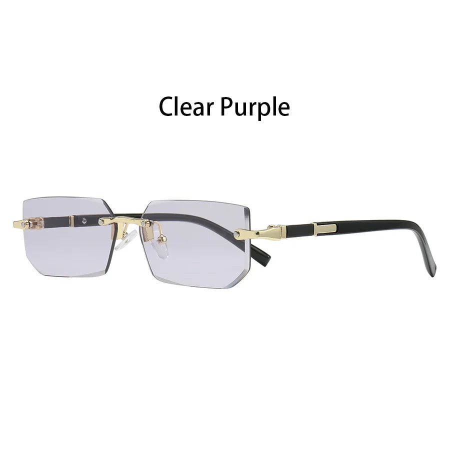 Luxury Rimless Rectangle Sunglasses