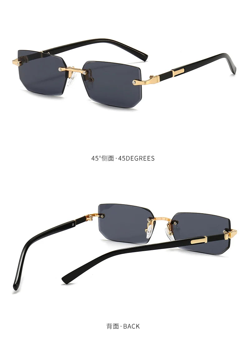 Rimless Rectangle Sunglasses