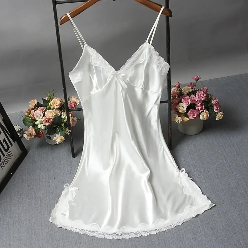 Sexy Lace Silk Nightdress