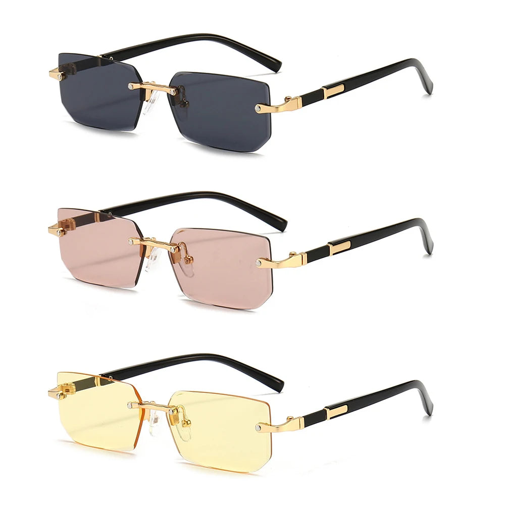 Rimless Rectangle Sunglasses
