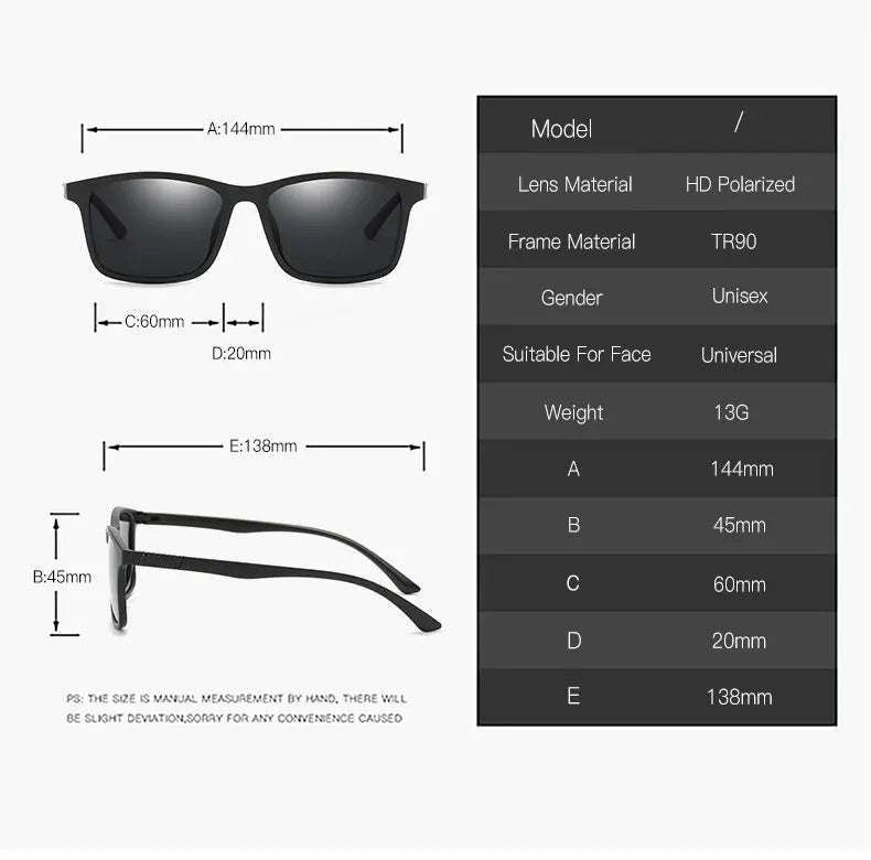 Luxury Polarized Square Sunglasses