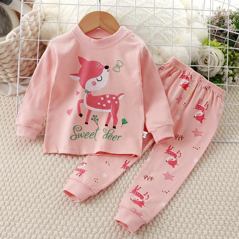 Baby Girls Cartoon Pajama Set